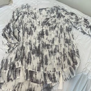 Grey and white shirt